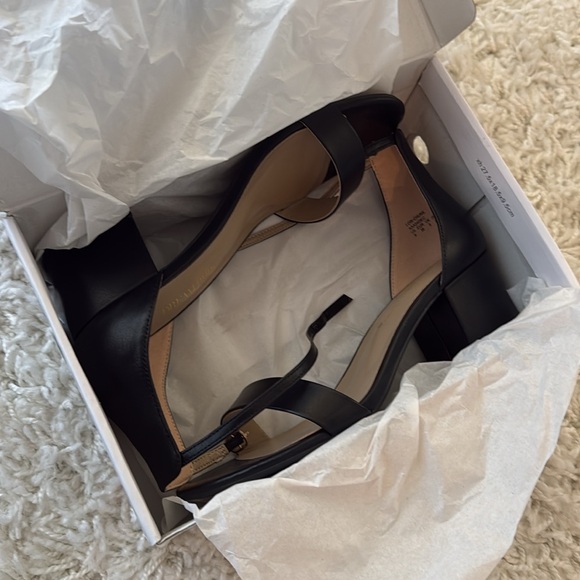 Black Low Chunk Sandal Heels - Brand New in Box - Picture 6 of 8